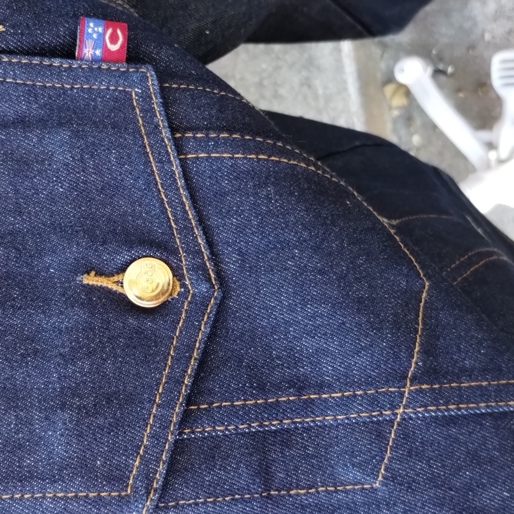COOGI Cotton Down Under Blue Jean 6 Pocket Jacket Crispy - Picture 16 of 16
